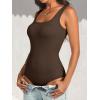 imageANRABESS Bodysuits for Women Summer Ribbed Knit Scoop Neck Sleeveless Sexy Slim Fitted Tank Tops 2026Brown