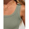 imageANRABESS Bodysuits for Women Summer Ribbed Knit Scoop Neck Sleeveless Sexy Slim Fitted Tank Tops 2026Sage Green