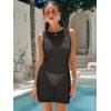 imageANRABESS Women Swimsuits Cover Up Summer Crochet Mesh Beach Tank Mini Dress Bathing Suit Vacation Clothes Swimwear OutfitsBlack