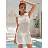 imageANRABESS Women Swimsuits Cover Up Summer Crochet Mesh Beach Tank Mini Dress Bathing Suit Vacation Clothes Swimwear OutfitsWhite