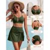imageANRABESS Womens Bikini Sets Two Piece Swim Skirt High Waisted Swimsuits Tummy Control UWire Bathing Suit 2026 Beach SwimwearArmy Green