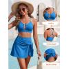 imageANRABESS Womens Bikini Sets Two Piece Swim Skirt High Waisted Swimsuits Tummy Control UWire Bathing Suit 2026 Beach SwimwearBlue