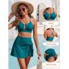 imageANRABESS Womens Bikini Sets Two Piece Swim Skirt High Waisted Swimsuits Tummy Control UWire Bathing Suit 2026 Beach SwimwearLake Green