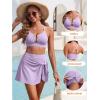 imageANRABESS Womens Bikini Sets Two Piece Swim Skirt High Waisted Swimsuits Tummy Control UWire Bathing Suit 2026 Beach SwimwearLight Purple