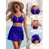imageANRABESS Womens Bikini Sets Two Piece Swim Skirt High Waisted Swimsuits Tummy Control UWire Bathing Suit 2026 Beach SwimwearRoyal Blue