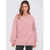 imageANRABESS Womens Oversized V Neck Sweatshirt Fleece Long Sleeve Hoodies Pullover Comfy Top 2026 Outfits Teen Preppy Clothes Light Pink Medium