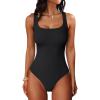 imageANRABESS Bodysuits for Women Summer Ribbed Knit Scoop Neck Sleeveless Sexy Slim Fitted Tank Tops 2026Black