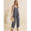 imageANRABESS Overalls for Women Casual Summer Jumpsuits Adjustable Straps Loose Fit Bib Overalls Pockets Spring Vacation ClothesDark Grey
