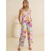 imageANRABESS Overalls for Women Casual Summer Jumpsuits Adjustable Straps Loose Fit Bib Overalls Pockets Spring Vacation ClothesOrange Pink Floral