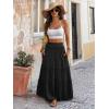 imageANRABESS Womens Maxi Skirt Flowy Swing Ruffle Tiered Elastic High Waist Long Skirts 2026 Summer Casual Beach Vacation ClothesBlack