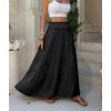 imageANRABESS Womens Maxi Skirt Flowy Swing Ruffle Tiered Elastic High Waist Long Skirts 2026 Summer Casual Beach Vacation ClothesBlack