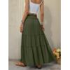 imageANRABESS Womens Maxi Skirt Flowy Swing Ruffle Tiered Elastic High Waist Long Skirts 2026 Summer Casual Beach Vacation ClothesGreen