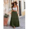 imageANRABESS Womens Maxi Skirt Flowy Swing Ruffle Tiered Elastic High Waist Long Skirts 2026 Summer Casual Beach Vacation ClothesGreen