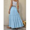 imageANRABESS Womens Maxi Skirt Flowy Swing Ruffle Tiered Elastic High Waist Long Skirts 2026 Summer Casual Beach Vacation ClothesLight Blue