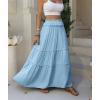 imageANRABESS Womens Maxi Skirt Flowy Swing Ruffle Tiered Elastic High Waist Long Skirts 2026 Summer Casual Beach Vacation ClothesLight Blue