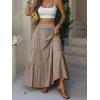 imageANRABESS Womens Maxi Skirt Flowy Swing Ruffle Tiered Elastic High Waist Long Skirts 2026 Summer Casual Beach Vacation ClothesLight Brown