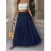 imageANRABESS Womens Maxi Skirt Flowy Swing Ruffle Tiered Elastic High Waist Long Skirts 2026 Summer Casual Beach Vacation ClothesNavy Blue