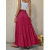 imageANRABESS Womens Maxi Skirt Flowy Swing Ruffle Tiered Elastic High Waist Long Skirts 2026 Summer Casual Beach Vacation ClothesRed