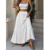 imageANRABESS Womens Maxi Skirt Flowy Swing Ruffle Tiered Elastic High Waist Long Skirts 2026 Summer Casual Beach Vacation ClothesWhite