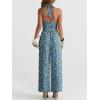 imageANRABESS Dressy Jumpsuits for Women Summer Casual Sleeveless Wide Leg Rmpers with Pockets One Piece Outfits 2026 SpringBlue Ditsy Floral