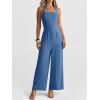 imageANRABESS Dressy Jumpsuits for Women Summer Casual Sleeveless Wide Leg Rmpers with Pockets One Piece Outfits 2026 SpringNavy Blue