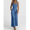 imageANRABESS Dressy Jumpsuits for Women Summer Casual Sleeveless Wide Leg Rmpers with Pockets One Piece Outfits 2026 SpringNavy Blue