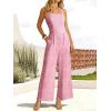 imageANRABESS Dressy Jumpsuits for Women Summer Casual Sleeveless Wide Leg Rmpers with Pockets One Piece Outfits 2026 SpringPink Floral