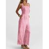 imageANRABESS Dressy Jumpsuits for Women Summer Casual Sleeveless Wide Leg Rmpers with Pockets One Piece Outfits 2026 SpringPink Floral
