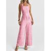 imageANRABESS Dressy Jumpsuits for Women Summer Casual Sleeveless Wide Leg Rmpers with Pockets One Piece Outfits 2026 SpringPink Floral