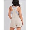 imageANRABESS Overalls for Women Denim Shorts Overalls 2026 Summer Casual Loose Fit Adjustable Rompers Jean jumpsuit Bib ShortallsApricot