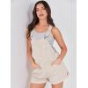 imageANRABESS Overalls for Women Denim Shorts Overalls 2026 Summer Casual Loose Fit Adjustable Rompers Jean jumpsuit Bib ShortallsApricot