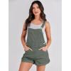 imageANRABESS Overalls for Women Denim Shorts Overalls 2026 Summer Casual Loose Fit Adjustable Rompers Jean jumpsuit Bib ShortallsArmy Green