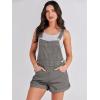 imageANRABESS Overalls for Women Denim Shorts Overalls 2026 Summer Casual Loose Fit Adjustable Rompers Jean jumpsuit Bib ShortallsDeep Gray