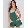 imageANRABESS Overalls for Women Denim Shorts Overalls 2026 Summer Casual Loose Fit Adjustable Rompers Jean jumpsuit Bib ShortallsDeep Green