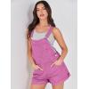 imageANRABESS Overalls for Women Denim Shorts Overalls 2026 Summer Casual Loose Fit Adjustable Rompers Jean jumpsuit Bib ShortallsHot Pink