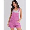 imageANRABESS Overalls for Women Denim Shorts Overalls 2026 Summer Casual Loose Fit Adjustable Rompers Jean jumpsuit Bib ShortallsHot Pink