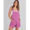 imageANRABESS Overalls for Women Denim Shorts Overalls 2026 Summer Casual Loose Fit Adjustable Rompers Jean jumpsuit Bib ShortallsHot Pink