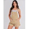 imageANRABESS Overalls for Women Denim Shorts Overalls 2026 Summer Casual Loose Fit Adjustable Rompers Jean jumpsuit Bib ShortallsKhaki