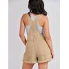 imageANRABESS Overalls for Women Denim Shorts Overalls 2026 Summer Casual Loose Fit Adjustable Rompers Jean jumpsuit Bib ShortallsKhaki