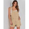 imageANRABESS Overalls for Women Denim Shorts Overalls 2026 Summer Casual Loose Fit Adjustable Rompers Jean jumpsuit Bib ShortallsKhaki
