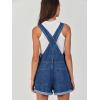 imageANRABESS Overalls for Women Denim Shorts Overalls 2026 Summer Casual Loose Fit Adjustable Rompers Jean jumpsuit Bib ShortallsWashed Deep Blue