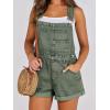 imageANRABESS Overalls for Women Denim Shorts Overalls 2026 Summer Casual Loose Fit Adjustable Rompers Jean jumpsuit Bib ShortallsWashed Green