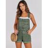 imageANRABESS Overalls for Women Denim Shorts Overalls 2026 Summer Casual Loose Fit Adjustable Rompers Jean jumpsuit Bib ShortallsWashed Green