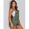 imageANRABESS Overalls for Women Denim Shorts Overalls 2026 Summer Casual Loose Fit Adjustable Rompers Jean jumpsuit Bib ShortallsWashed Green