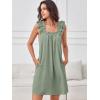 imageANRABESS Summer Dress for Women 2026 Casual Sleeveless Square Neck Ruffle Strap Beach Vacation Sundress with PocketsLight Green