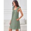 imageANRABESS Summer Dress for Women 2026 Casual Sleeveless Square Neck Ruffle Strap Beach Vacation Sundress with PocketsLight Green