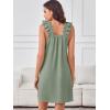 imageANRABESS Summer Dress for Women 2026 Casual Sleeveless Square Neck Ruffle Strap Beach Vacation Sundress with PocketsLight Green