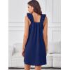 imageANRABESS Summer Dress for Women 2026 Casual Sleeveless Square Neck Ruffle Strap Beach Vacation Sundress with PocketsNavy Blue