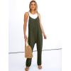 imageANRABESS Women Jumpsuits Casual Summer Overalls Loose Spaghetti Strap Romper Jumpers with Pockets 2026 Beach Vacation ClothesArmy Green