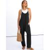 imageANRABESS Women Jumpsuits Casual Summer Overalls Loose Spaghetti Strap Romper Jumpers with Pockets 2026 Beach Vacation ClothesBlack